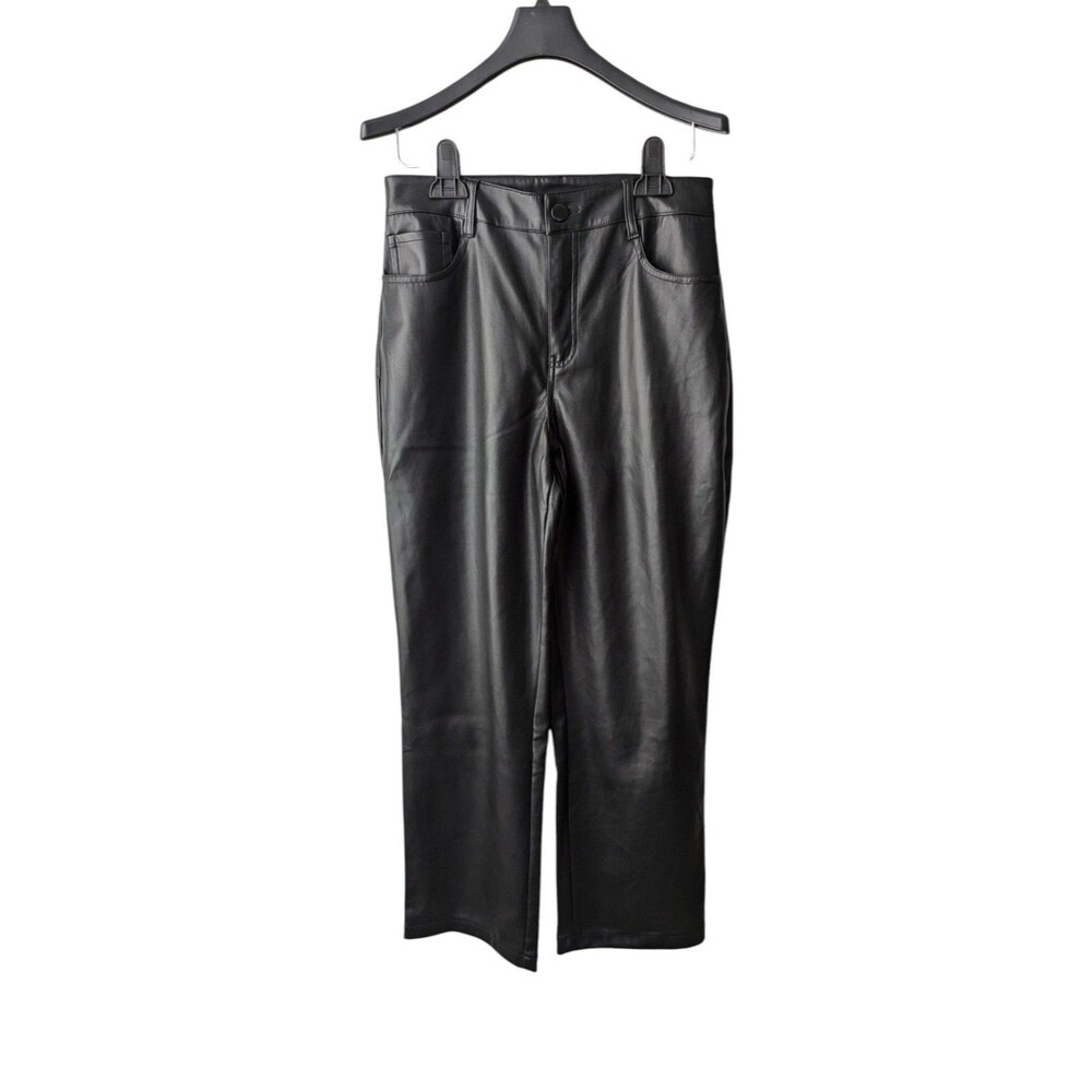 CI  SONO - FAUX LEATHER STRETCH PANTS - SIZE M - BLACK
